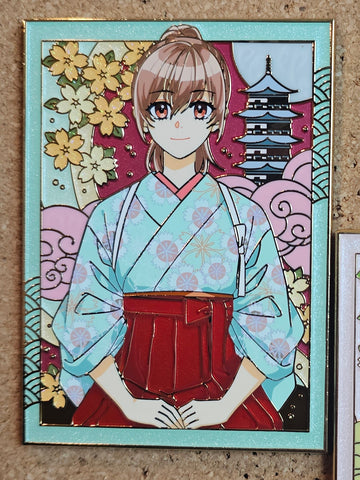 In Hand Karuta Cards: Blue Frame